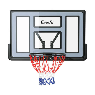 Everfit 45 Inch Wall Mounted Basketball Backboard with hoop Ring Net front view