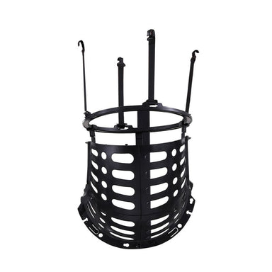 front side view of black Everfit Basketball Hoop Rebounder Return System