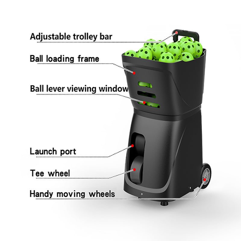 Pusun PT Smart Pri Tennis Ball Machine In Black & White Color