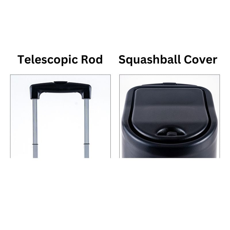 Telescopic rod and squash ball cover of siboasi s336a