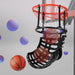 basketlball coming out of Everfit Hoop Rebounder Return System