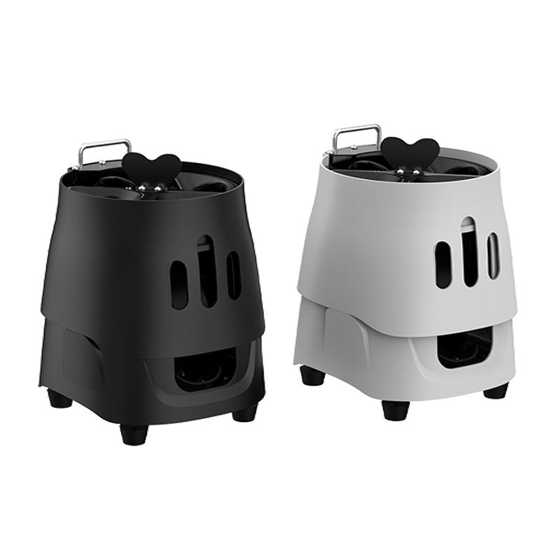 black and white Pusun PP Mini pickleball machine folded