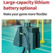 black color Lithium battery attached with Siboasi b2202A Badminton Machine