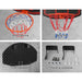 closeup views of Everfit 38 inch Basketball Backboard with hoop Ring Net structure and accessories