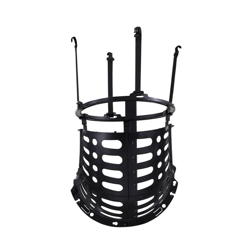 front side view of black Everfit Basketball Hoop Rebounder Return System