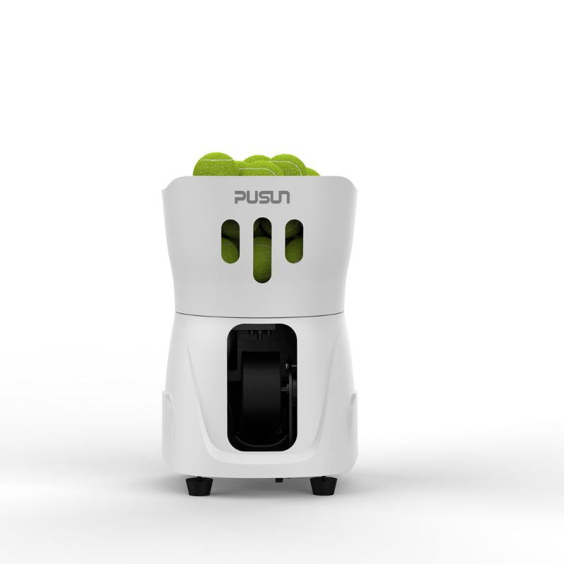 Pusun PT Mini Pro Tennis Ball Machine In Black & White — Practice Match