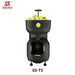 full front view of siboasi T5 launcher in black color with tennis balls on top