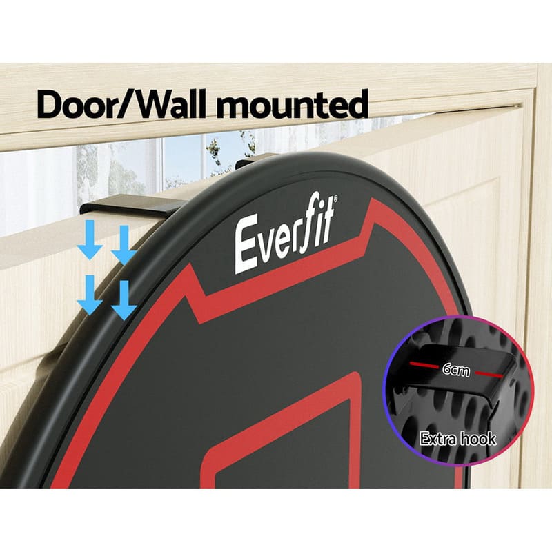 picture showing how to door mount Everfit 38 inch basketball backboard