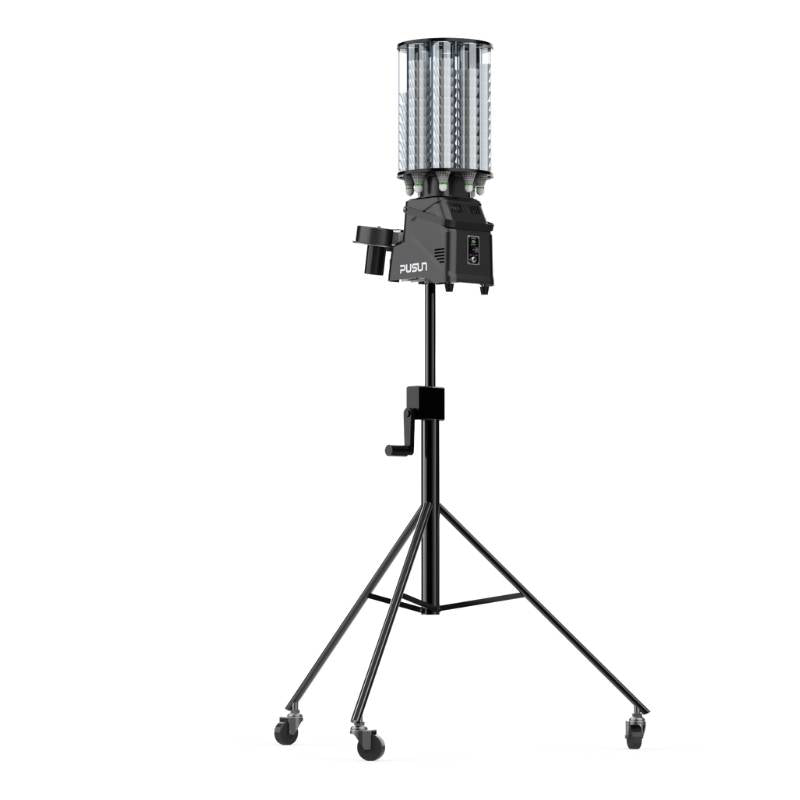 pusun pb 6001 pro automatic badminton machine full view