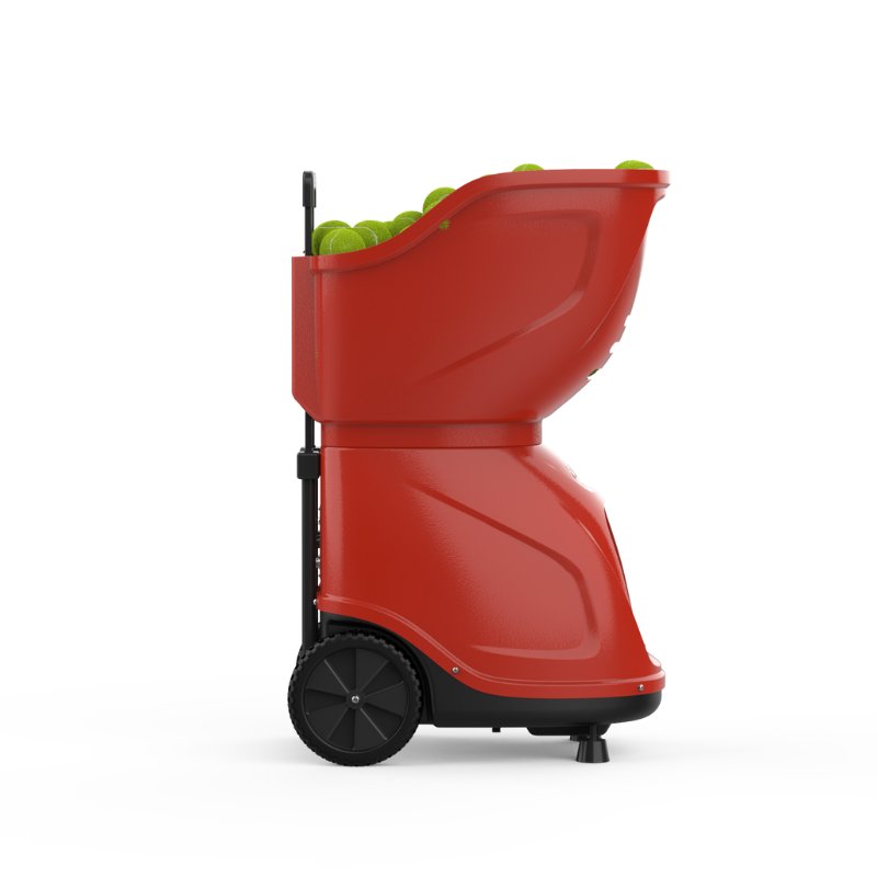 red color pusun pt 9001 tennis ball shooting machine left side view