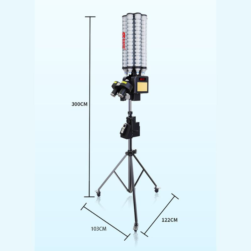 size diameter of siboasi b5 shuttlecock shooting machine