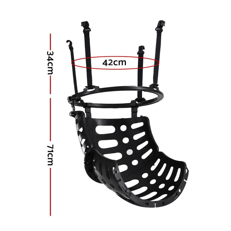 size dimension of Everfit Basketball Hoop Rebounder Return System on a white background