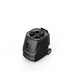 top right side view of pusun PP Smart pickleball machine folded in black