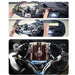 two tennis racquets and one badminton racquet mounted on siboasi s3169 stringing machine